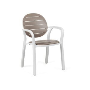 Palma outdoor chair perth white and beige-min